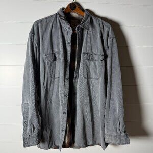 Red Head Brand Men's Flannel Plaid Lined Shirt/Shacket Gray